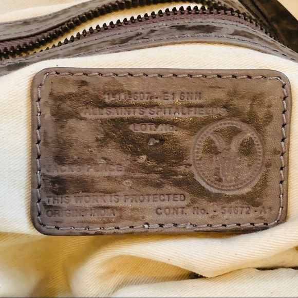 All Saints Helvi Maxi Bag Taupe Leather Expandable - Picture 4 of 8